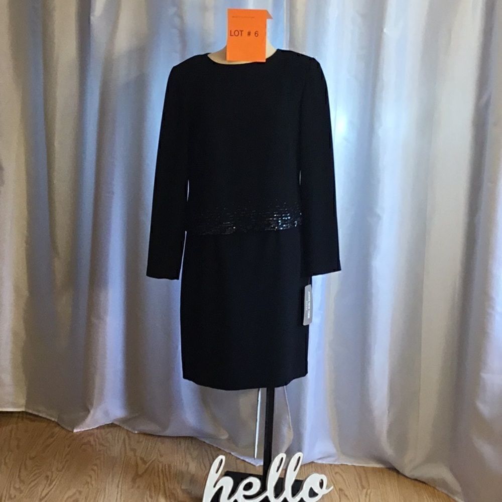 JONES NY NWT formal black dress in size 8 long slv